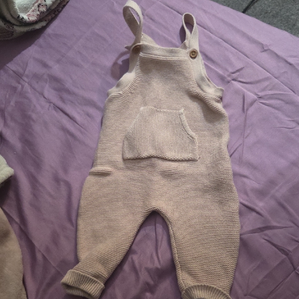 Little Planet by Carter's Organic Knit Baby Overalls in Pink